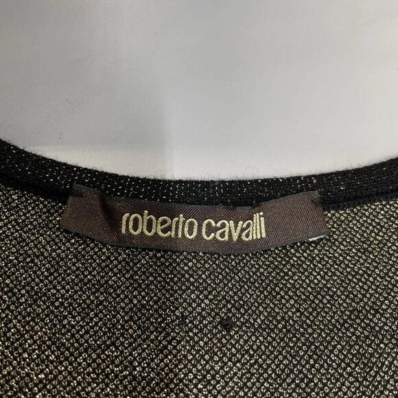 NEW ROBERTO CAVALLI Women's Wool Sheath Dress Black Size 42 / US 6 - Picture 7 of 9